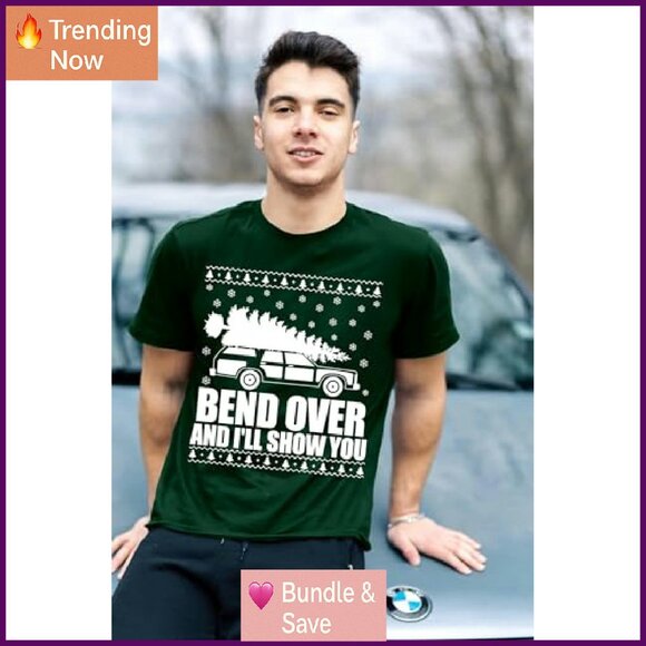 Matching Christmas Couples Pajama Sets Cotton Blend Holiday Graphic Tees - Picture 7 of 7